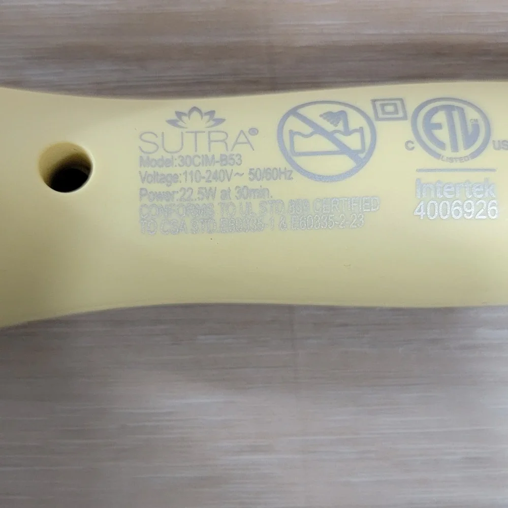 Sutra Beauty Mini Curling Wand Yellow Ceramic Tourmaline Travel Styler 30CIM-B53